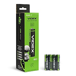 Alkaline battery VIDEX LR03/AAA 4pcs x 15packs SHRINK