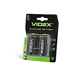 Alkaline battery VIDEX LR20/D 2pcs BLISTER CARD