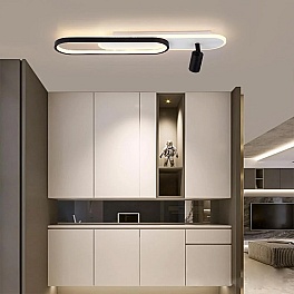 Aplică LED cu spoturi 38W, 80cm, reglabilă 3000-6500K, negru, YCM635BK-80cm