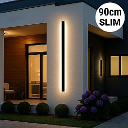 Aplică LED Exterior Bara Luminoasă Black SLIM 90 cm, 24W, IP65, Negru, 3000K