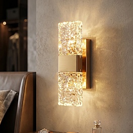 Aplică LED Gold Ice 8W pentru interior, auriu, lumină caldă 3000K