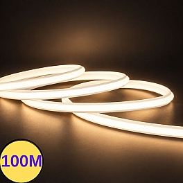 Banda LED COB 220V, 10W/m, 3000K, 1.000 lm/m, IP67, taiere 25 cm, interior si exterior, kit 100m