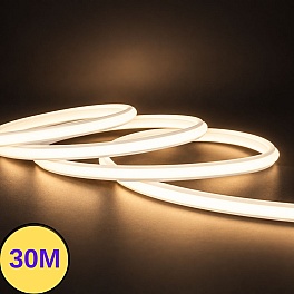 Banda LED COB 220V, 10W/m, 3000K, 1.000 lm/m, IP67, taiere 25 cm, interior si exterior, kit 30m
