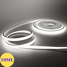 Banda LED COB 220V IP65, 10W/m, 1000lm/m, 6500K, 10m, FlexiLum220, Kit cu alimentator, LM-KITCOB10M6500K