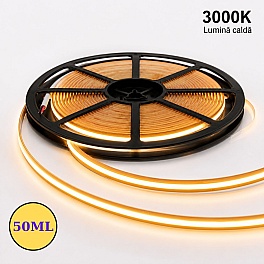 Banda LED COB Free Cut 24V 50m, 600W, 60.000 lm, 2700K, 12W/m
