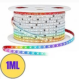 Banda LED digitala RGBIC 220V IP65 10W/m 5050 60LED/m cu aplicatie si telecomanda