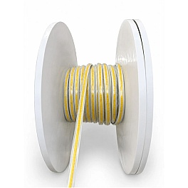 Banda LED lumina calda, 8W/m, 1800K Galben Auriu, 400 lm/m, 585-595 nm, COB 220V, IP65, adeziva, kit 50m