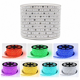Banda LED RGB, 15x10 mm, 100M, 14.4W/m, 220V, IP65, 60 LED/m, BL5050-60RGB-100M