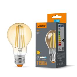 Bec LED Filament A60FA, 10W, E27, 1150lm, 2200K, sticla bronze, lumina extra calda, VIDEX, VL-A60FA-10272