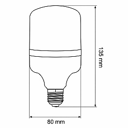 Bec LED industrial 20W E27 6400K, alb rece, 2050lm, HOROZ TORCH-20