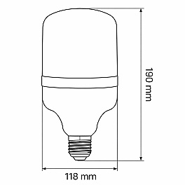Bec LED industrial 40W E27 6400K, alb rece, 4250lm, HOROZ TORCH-40