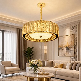 Candelabru cristal Bijou 120W auriu PRO-A6153-500 cu telecomanda