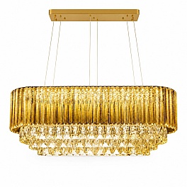Candelabru cristal Imperial 100W auriu PRO-A6068-700X260 cu telecomanda