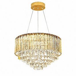 Candelabru Cristal K9 Imperial Auriu A6068-500 cu LED 112W și Telecomandă
