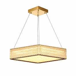 Candelabru cristal suspendat Arista, 400x400x120 mm, 80W, argintiu, PRO-A6006-400X400, cu telecomanda