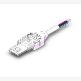 Conector Banda LED RGB COB 4PIN 10mm IP68 Strip-to-Wire 15cm