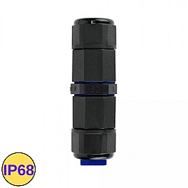 Conector cablu electric waterproof IP68, 3 pini, 250V, 16A, negru, IP 68 CONNECTOR-1, 106-004-0001