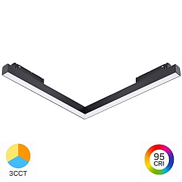 Corp Liniar LED pentru Șină Magnetică, Magnus, 90°, 20W, 3in1, Negru, M20-LNR300C
