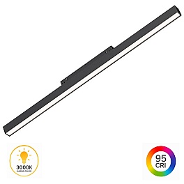 Corp Liniar LED pentru Șină Magnetică Magnus, 18W, 1850lm, 3000K, 603x22x27 mm, Negru, BD60-00601