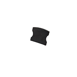 Capac terminal negru pentru profil aluminiu banda LED SURFACE 2, fara orificiu, 1 bucata