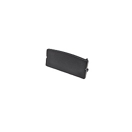 Capac terminal negru pentru profil aluminiu banda LED SURFACE 3, fara orificiu, 1 bucata