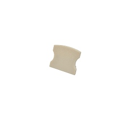 Capac terminal gri pentru profil aluminiu banda LED SURFACE 2, fara orificiu, 1 bucata