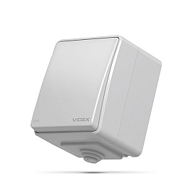 External switch 1 gang IP65 gray VIDEX BINERA