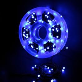 Instalatie brad LED albastru 100m, 1000 LED, geam laptos