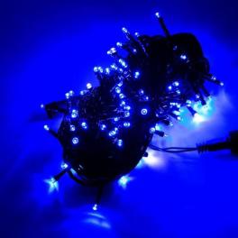 Instalatie Craciun interior albastra 9m, 100 LED, 8 jocuri de lumini