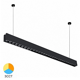 Lampa LED suspendata Bellini3-45 3CCT, 45W, 5000 lm, 3000K-6500K, Negru, 1200 mm