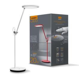 Lampa de birou cu LED-uri intensitate reglabila VIDEX TF15W 20W 4100K Alba