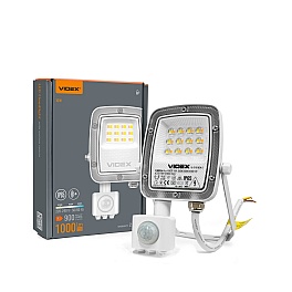 LED Floodlight with motion sensor VIDEX-FLOOD-LED-F5-PIR-10W-CCT