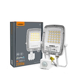 LED Floodlight with motion sensor VIDEX-FLOOD-LED-F5-PIR-20W-CCT