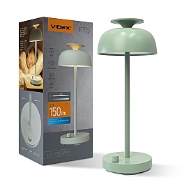 LED Rechargeable Desk Lamp with White Noise VIDEX VL-TF23G 4000K+RGB Green