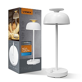 LED Rechargeable Desk Lamp with White Noise VIDEX VL-TF23W 4000K+RGB White