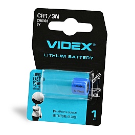 Lithium battery VIDEX CR1/3N 1pc BLISTER CARD