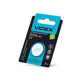 Lithium battery VIDEX CR2016 1pc BLISTER CARD
