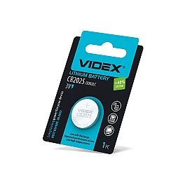 Lithium battery VIDEX CR2025 1pc BLISTER CARD
