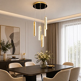 Lustră suspendată LED Crystal 120W, telecomandă, dimabilă, LT359-5
