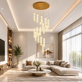 Lustră suspendată LED Crystal 320W, telecomandă, dimabilă, LT359-16
