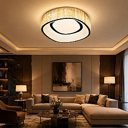 Lustră LED cristal aplicată 144W (72W+72W), telecomandă, Gloriana A6008-600