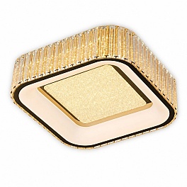 Lustră aplicată LED cristal Aurora 128W (64Wx2), telecomandă, 500x500, PRO-A6158