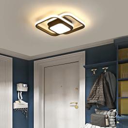 Lustra LED, Cu 2 Patrate Si 3 Tipuri De Lumina, 72W, Negru
