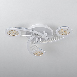 Lustra LED cu telecomanda M398-3RGB, 90W, 3CCT plus RGB, intensitate reglabila, alba