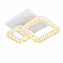 Lustra LED double square, 40W cu trei tipuri de lumina si telecomanda, ACR-8049