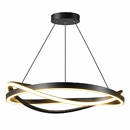 Lustra LED Robio cu telecomanda, 90W, 48 cm, CCT3, 3 tipuri de lumina, neagra, LM-LT158BK
