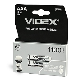 Ni-MH Rechargeable battery VIDEX HR03 1100mAh 2pcs BLISTER
