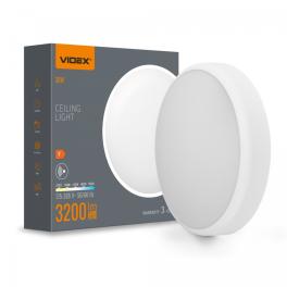 Plafoniera LED cu senzor miscare, 30W, 3200lm, 5CCT, IP44, alba, VIDEX VL-CLR-300-2