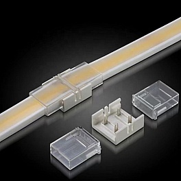 Conector bandă LED COB monocrom, 2PIN, 8mm, IP65, bandă la bandă, max. 100ml, PRO-CN0810-FSJT