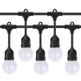 Ghirlanda Luminoasa, 20 Metri cu 40 Becuri Led 5w cu lumina clada E27, IP44